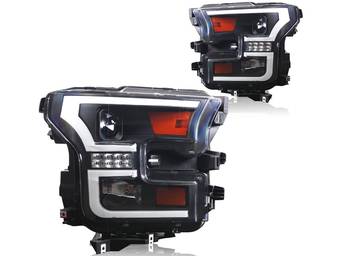 Winjet Black DRL Projector Headlights