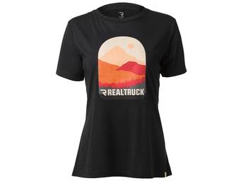 ReakTruck Women's Black Mountain Fade T-Shirt