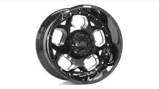 Black Rhino Truck Wheels - Gusset in Gloss Black w/ Milled Spokes