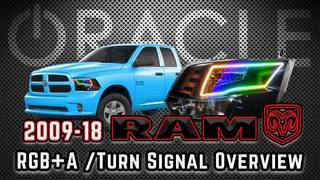 2009-2018 Dodge RAM RGB+A ColorSHIFT+ Switchback Quad Headlight Halo Kit