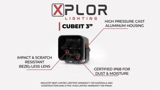 Go Rhino XPLOR Lighting - CUBEIT 3"